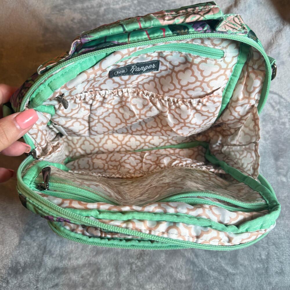 Lug Ranger Green Flamingo Backpack Organizer Travel Carry On Bag - Picture 6 of 8